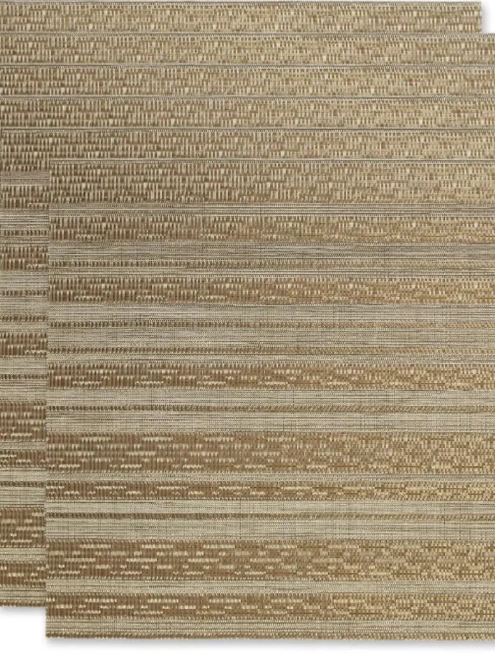DII Metallic PVC Basketweave Placemat Set/6 Gold 13x17.25